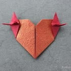 Heart with cranes
